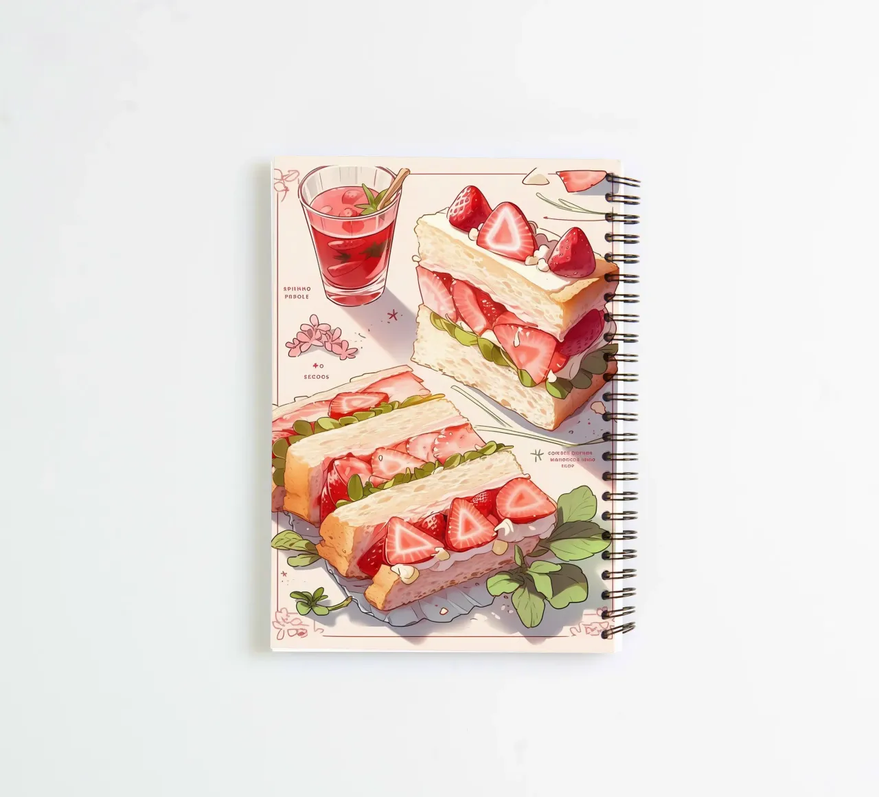 Breakfast toast spiral notebook by Manh beo