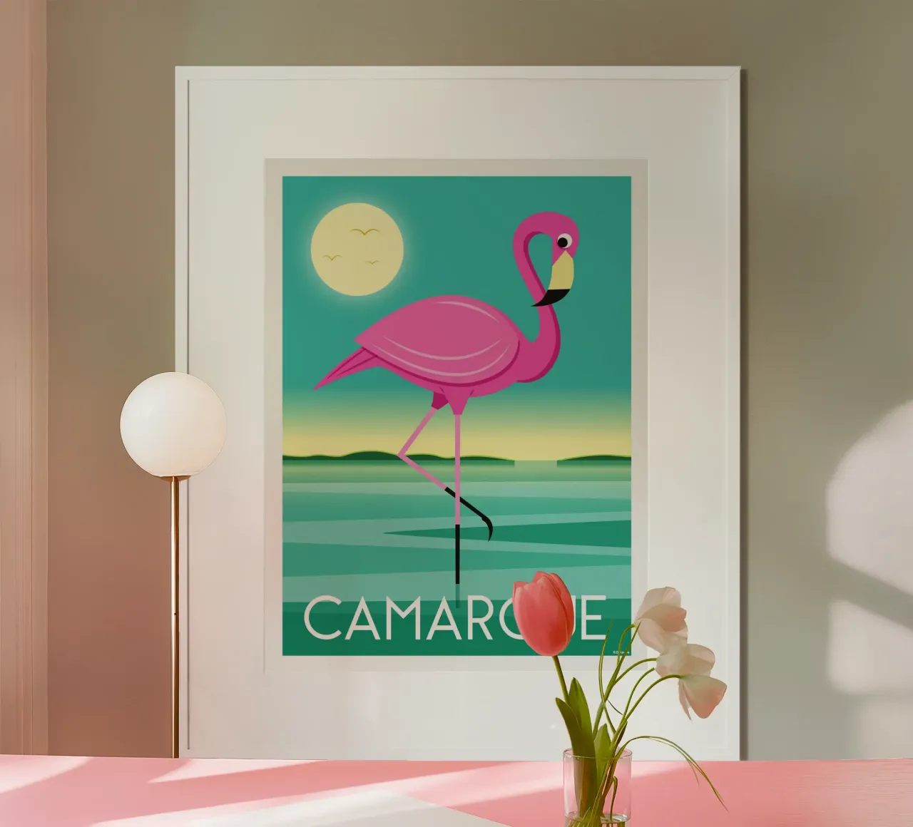 Camargue poster con telaio in legno da Raphaël Delerue