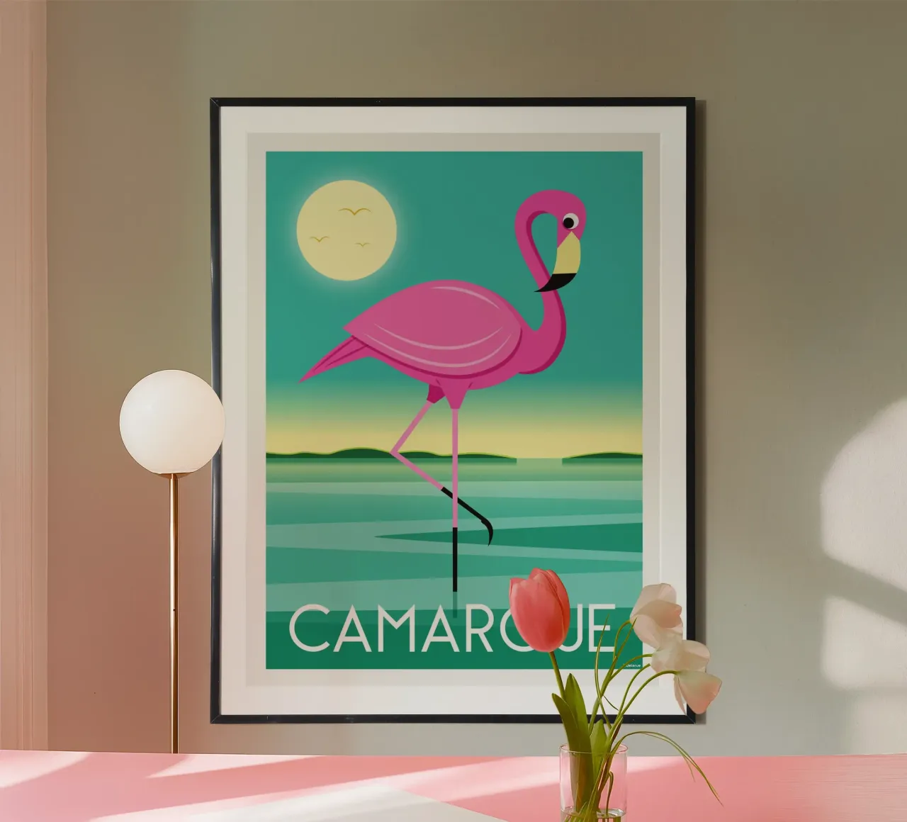Camargue poster con telaio in legno da Raphaël Delerue