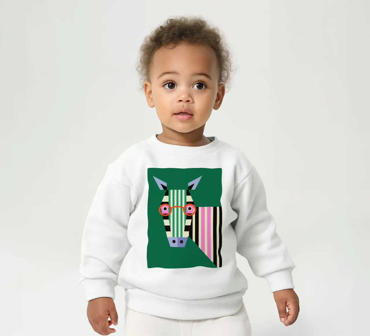 Zebra in Focus Baby Sweatshirt von susanapaz