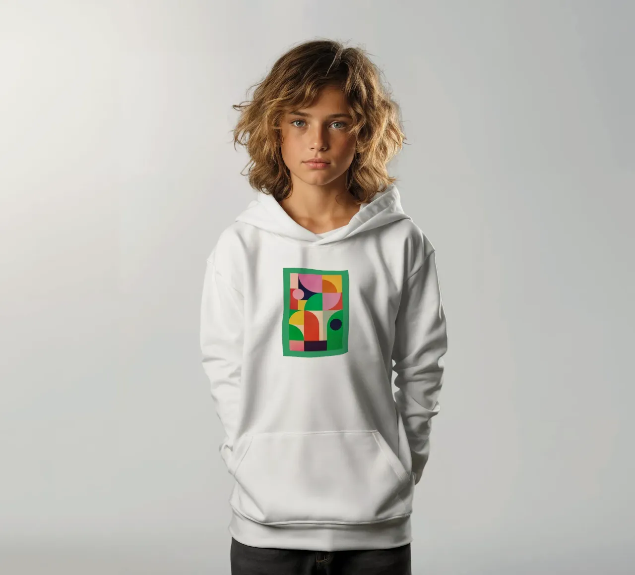 Forme geometriche 113 felpa bambino con cappuccio da Gaite