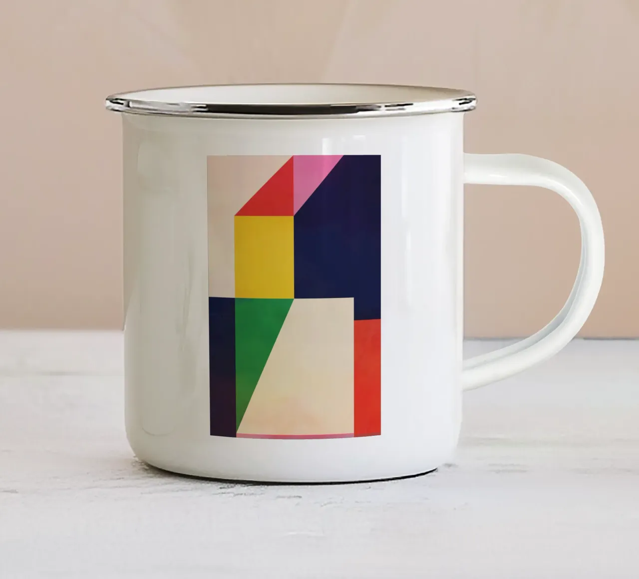 Formas geométricas 116a taza de esmalte de Gaite