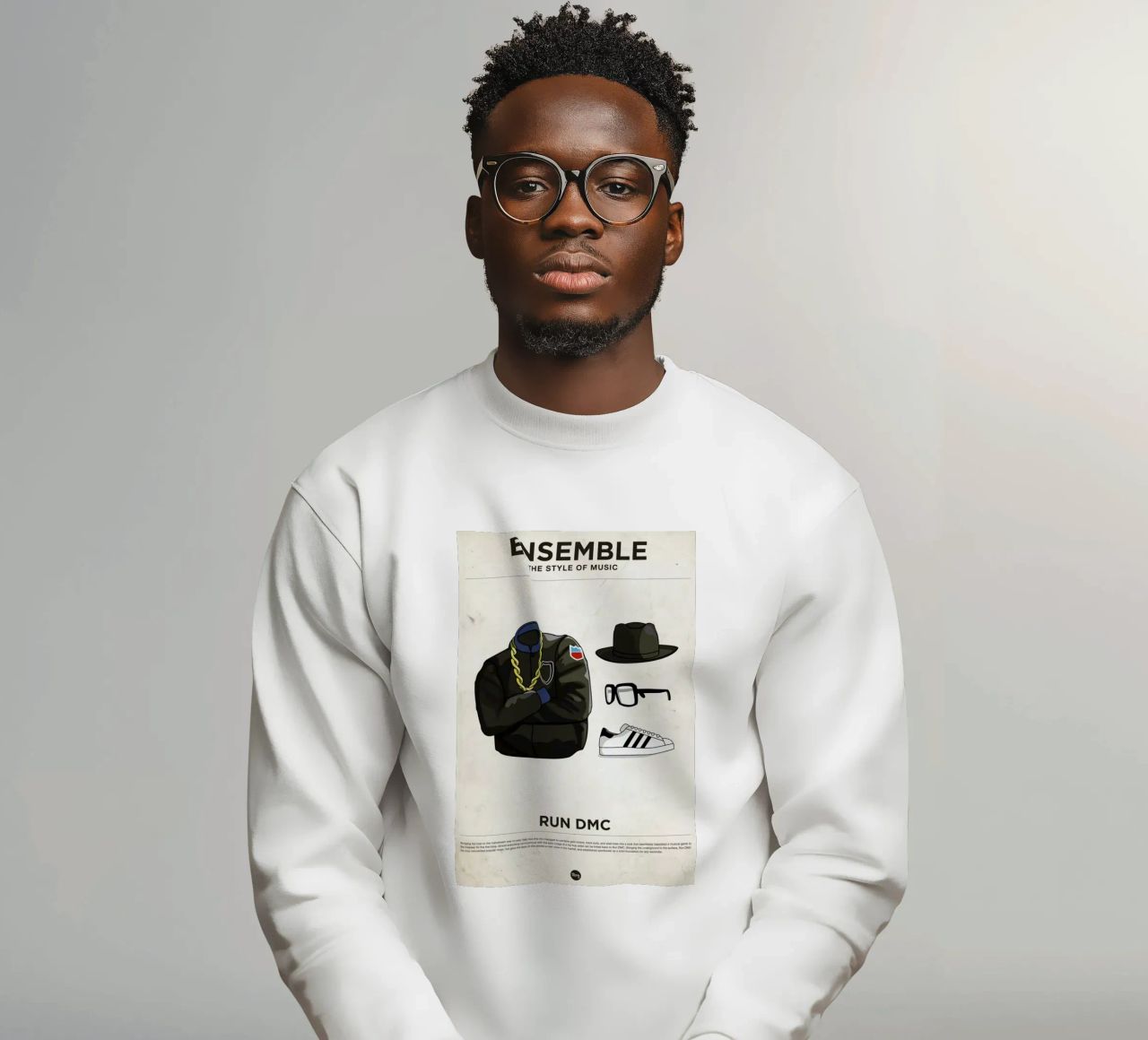 Ensemble Run DMC sweatshirt van Moxy Creative House