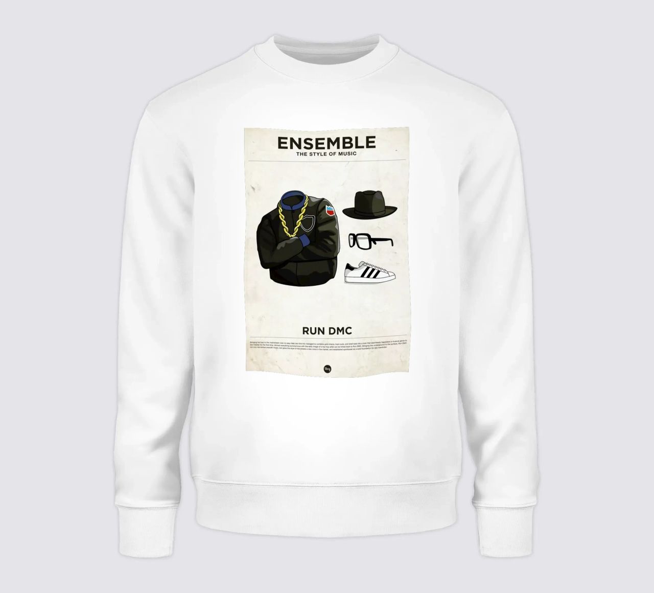 Ensemble Run DMC sweatshirt van Moxy Creative House