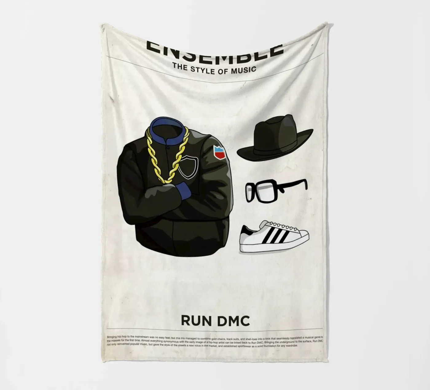 Ensemble Run DMC Fleecedecke von Moxy Creative House