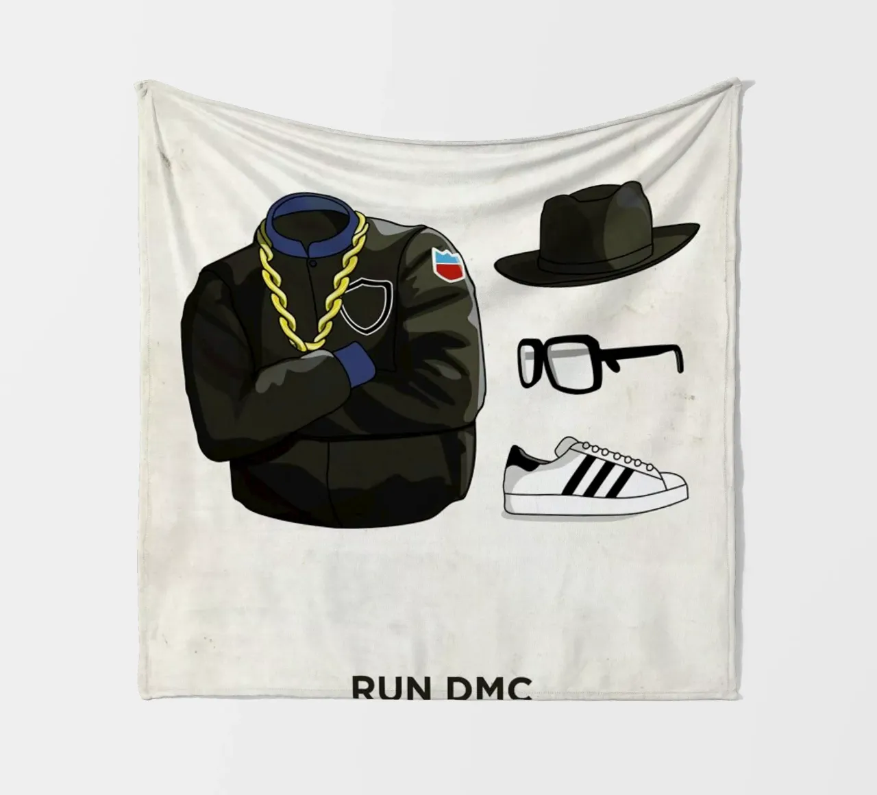 Ensemble Run DMC fleece blanket by Moxy Creative House
