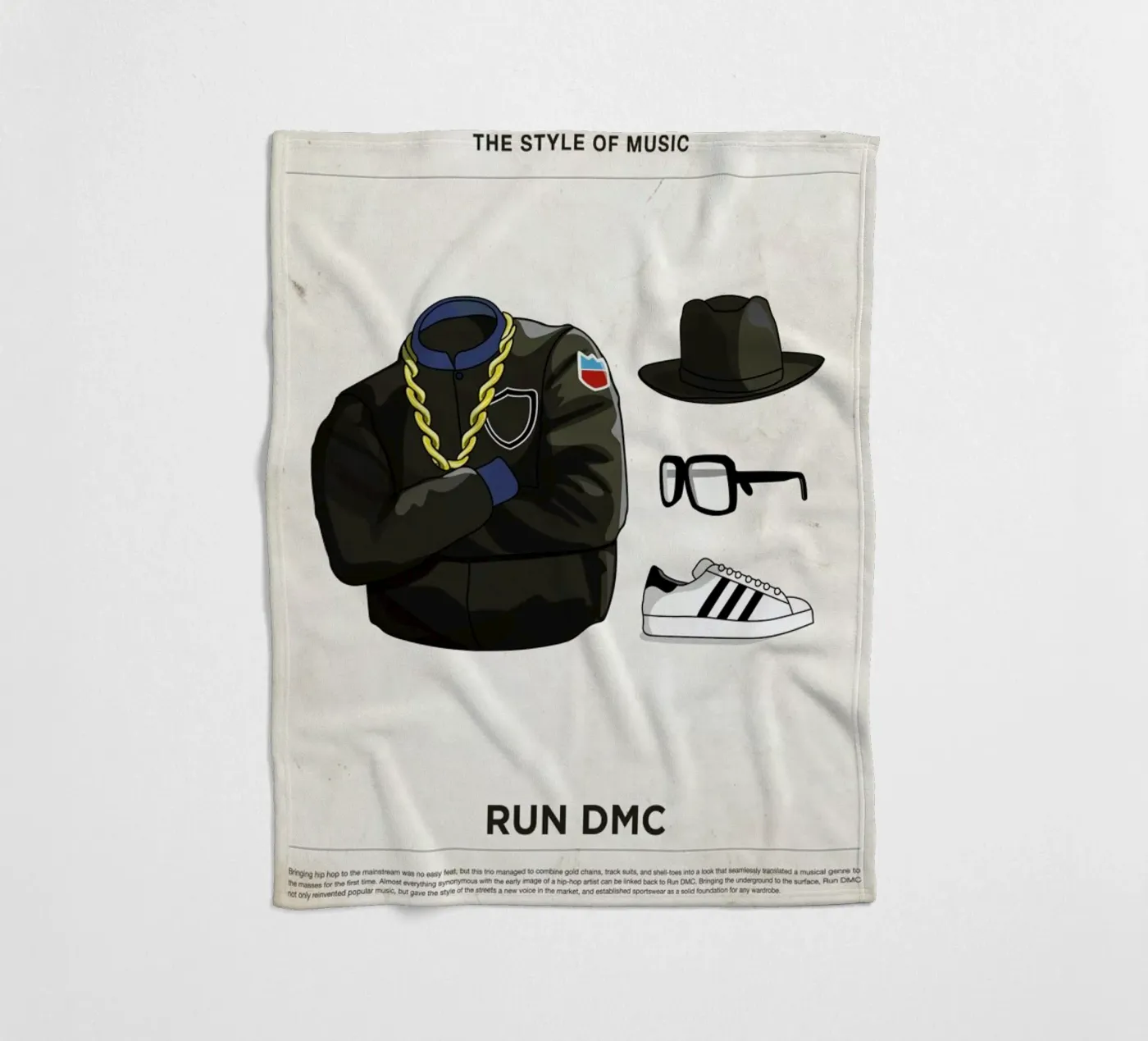 Ensemble Run DMC Fleecedecke von Moxy Creative House