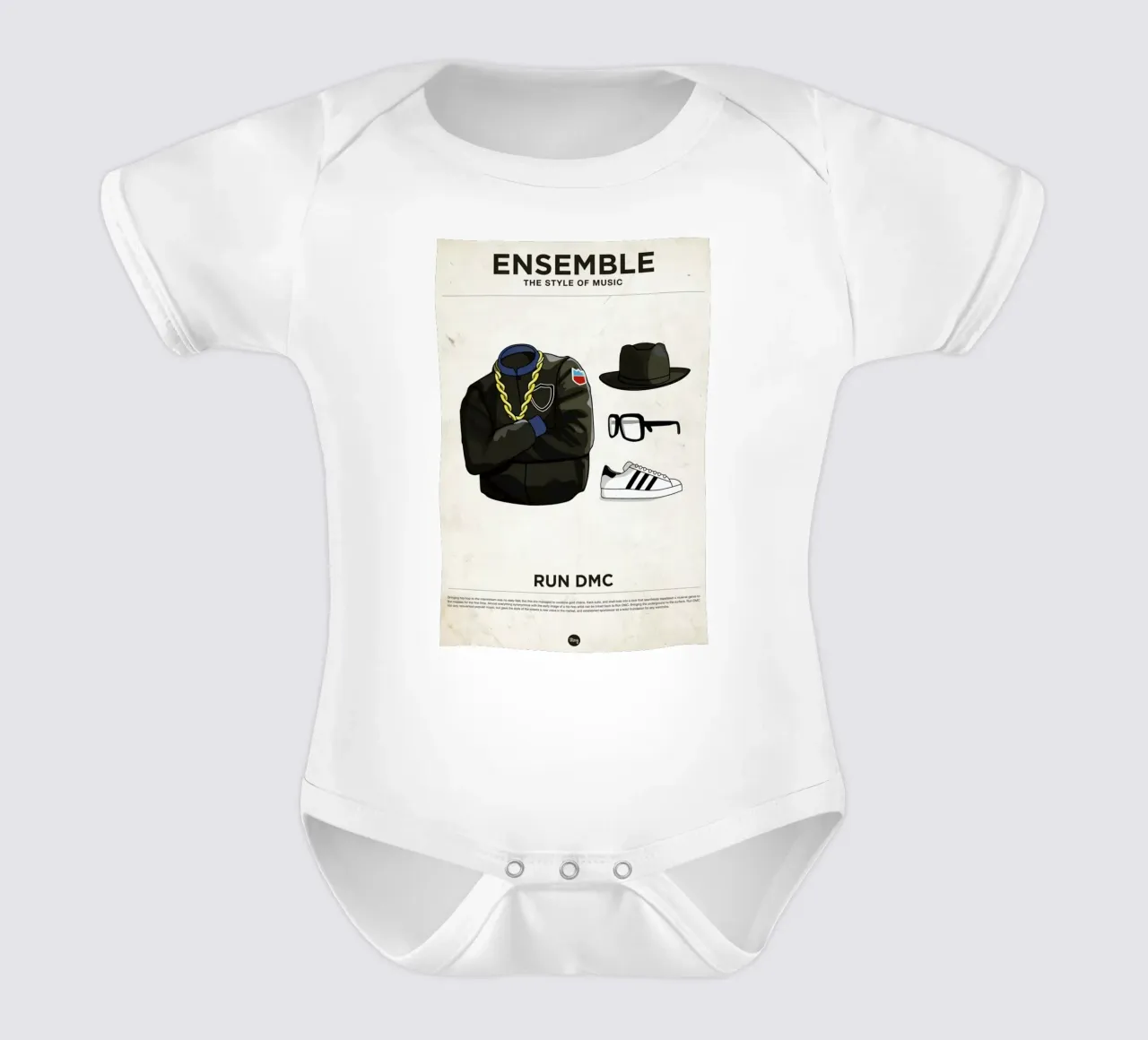 Ensemble Run DMC body de bebé de Moxy Creative House