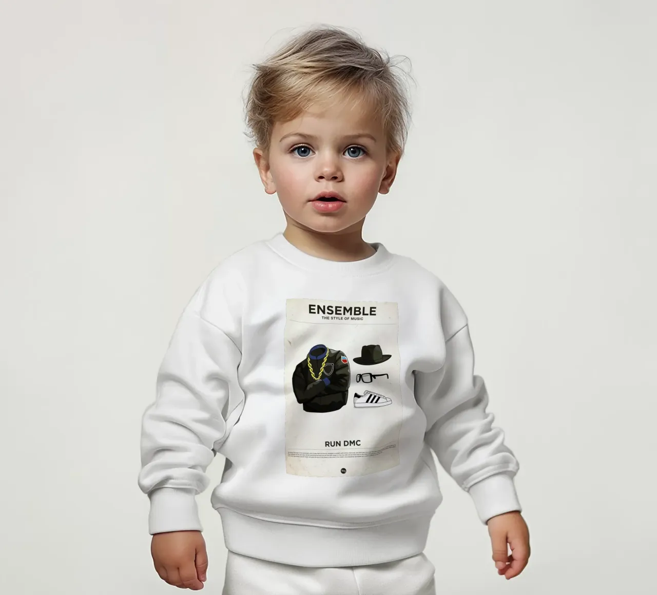 Ensemble Run DMC baby sweatshirt van Moxy Creative House