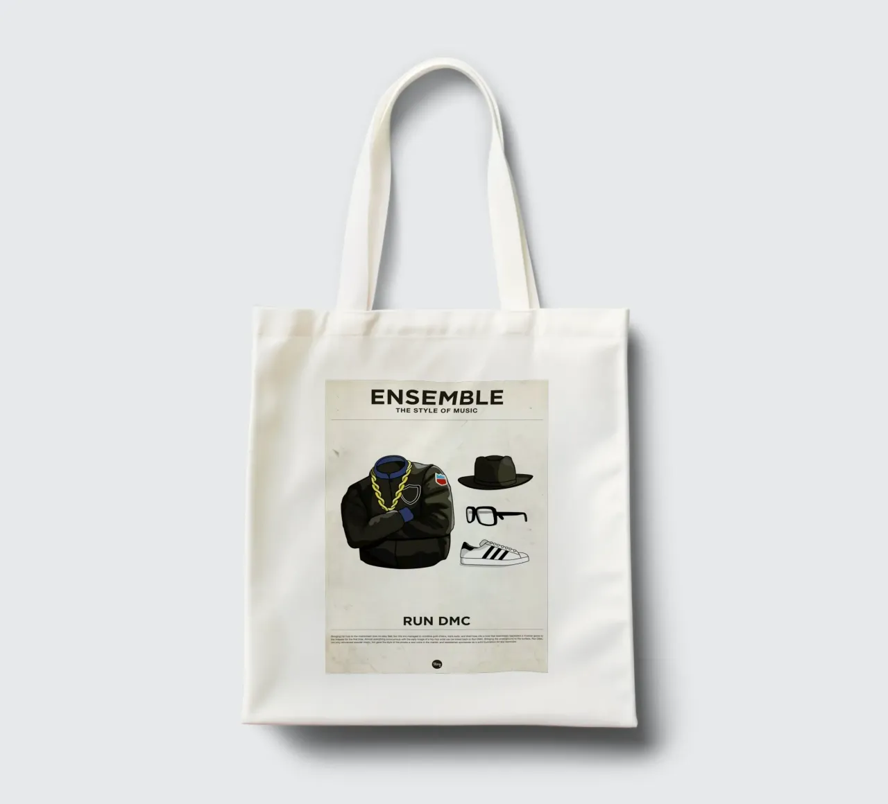Ensemble Run DMC borsa in juta da Moxy Creative House