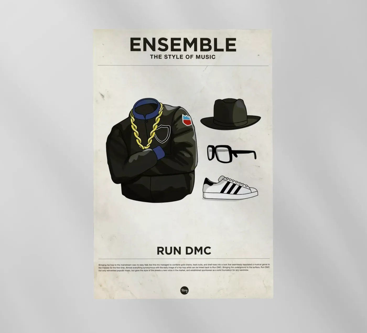 Ensemble Run DMC pellicola backlit da Moxy Creative House