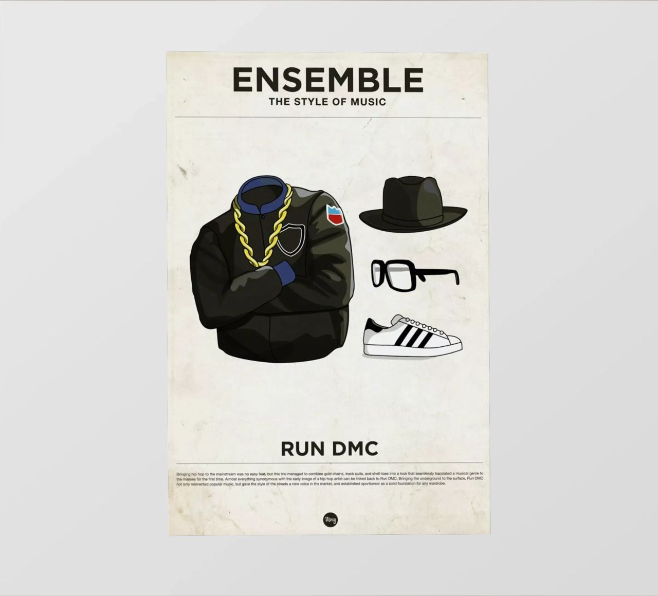Ensemble Run DMC pellicola backlit da Moxy Creative House
