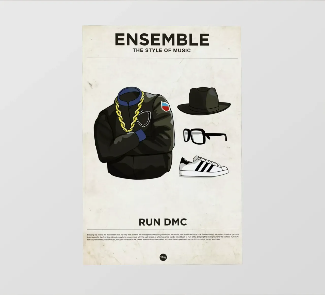 Ensemble Run DMC pellicola backlit da Moxy Creative House