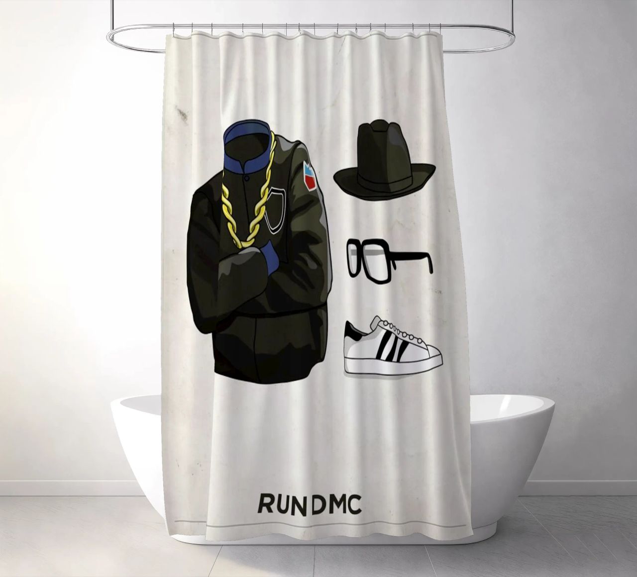 Ensemble Run DMC tenda da doccia da Moxy Creative House