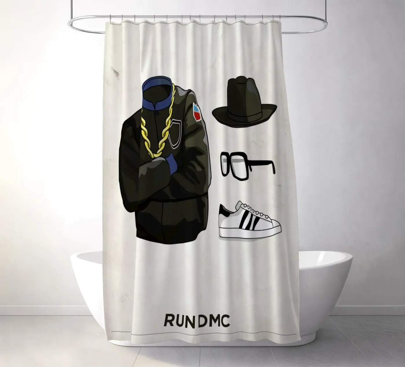 Ensemble Run DMC Duschvorhang von Moxy Creative House