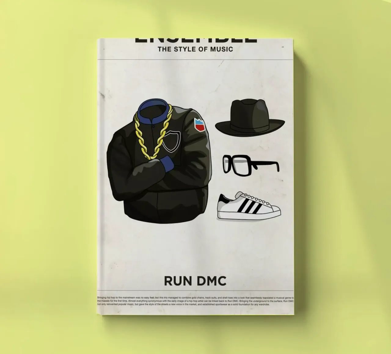 Ensemble Run DMC carnet de notes de Moxy Creative House