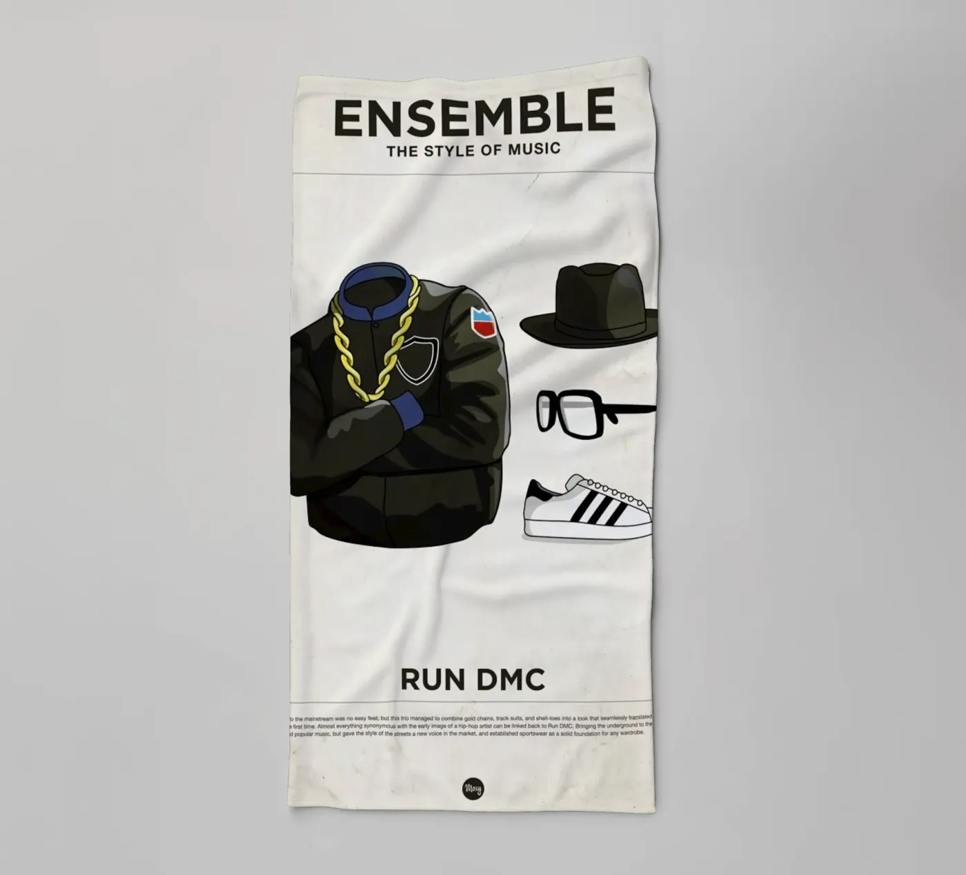 Ensemble Run DMC towel by Moxy Creative House