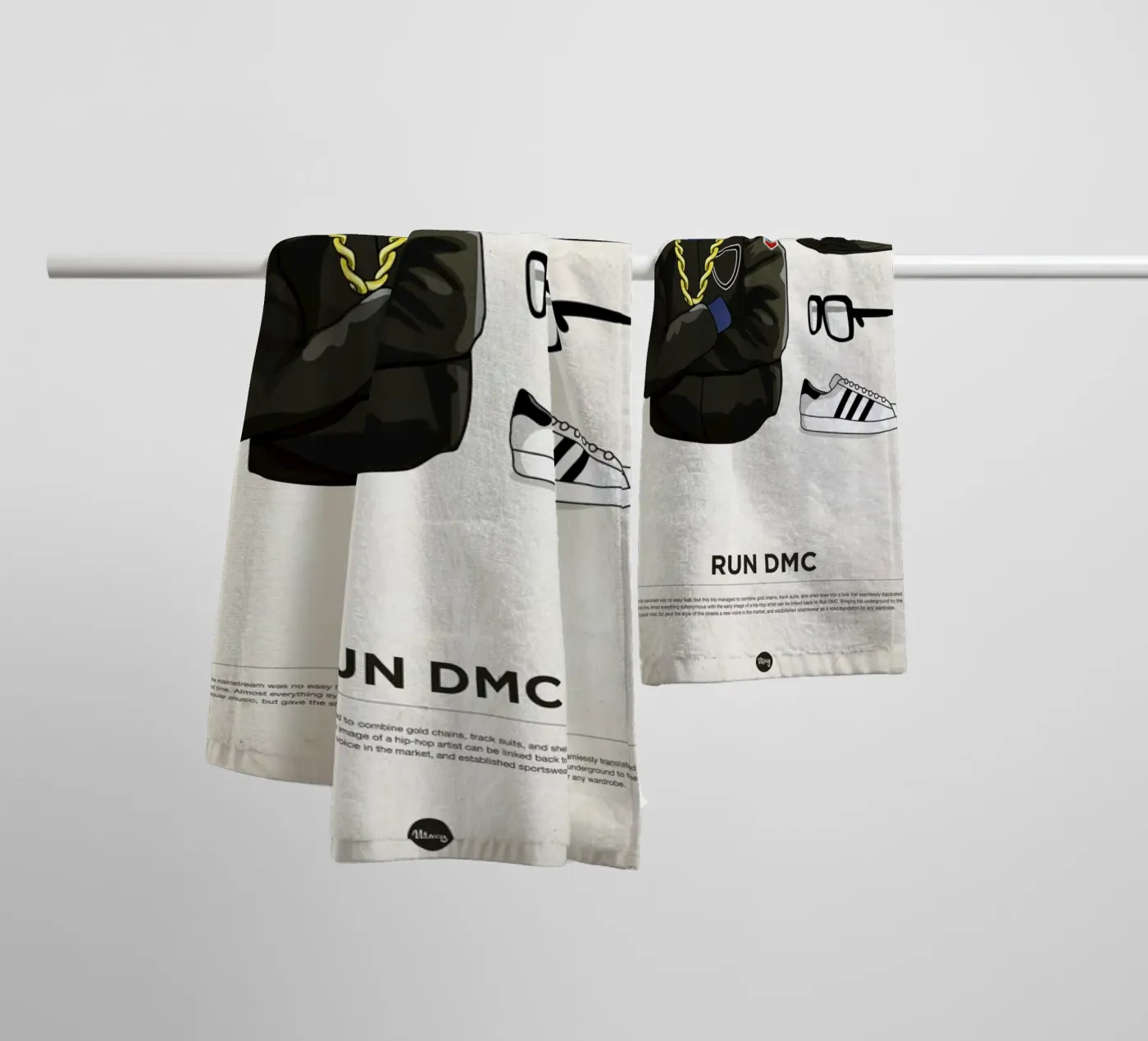Ensemble Run DMC towel by Moxy Creative House