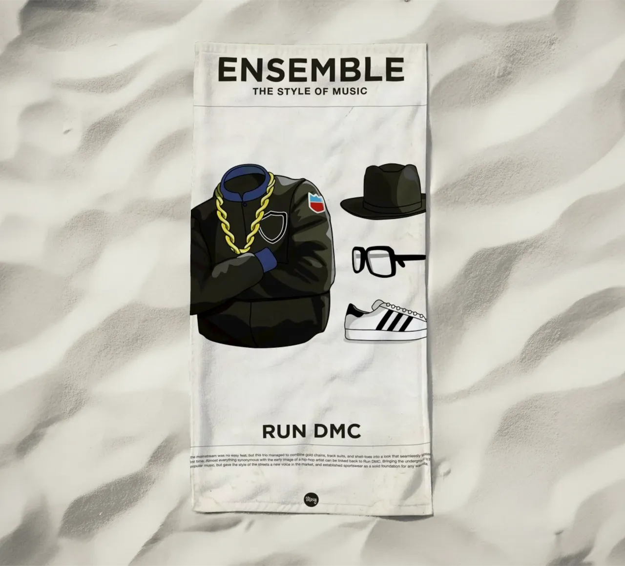 Ensemble Run DMC strandhanddoek van Moxy Creative House