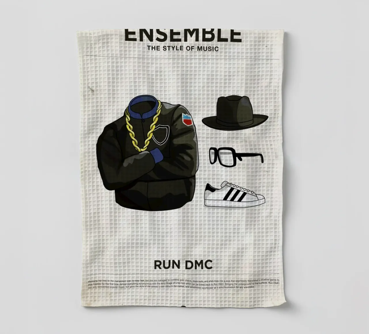 Ensemble Run DMC canovaccio da cucina da Moxy Creative House