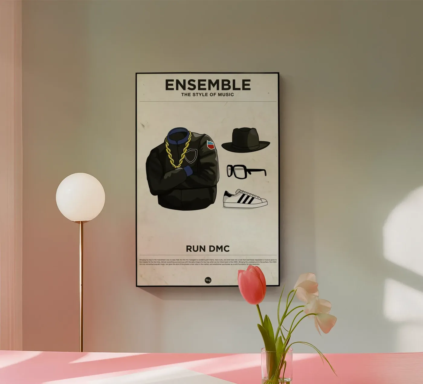 Ensemble Run DMC plexiglass da Moxy Creative House