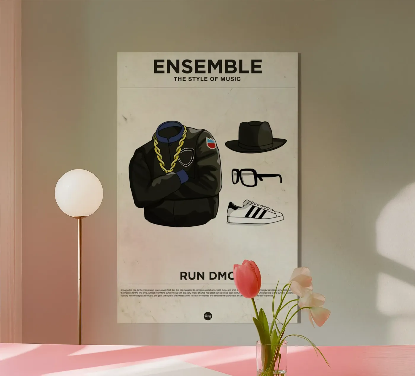 Ensemble Run DMC plexiglass da Moxy Creative House