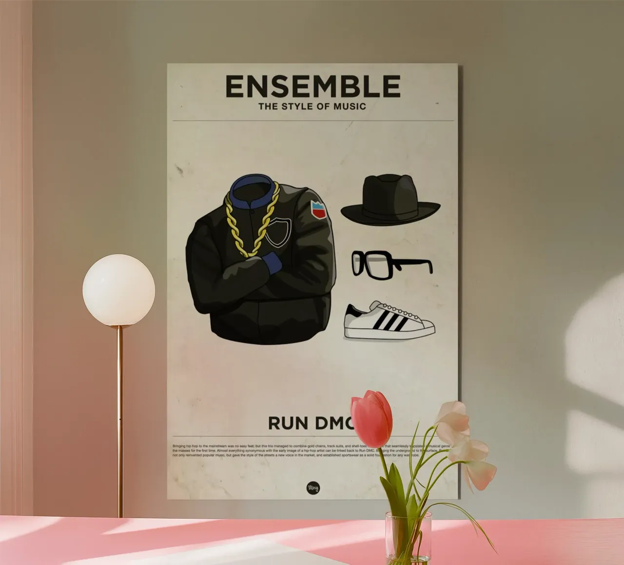 Ensemble Run DMC alluminio dibond da Moxy Creative House