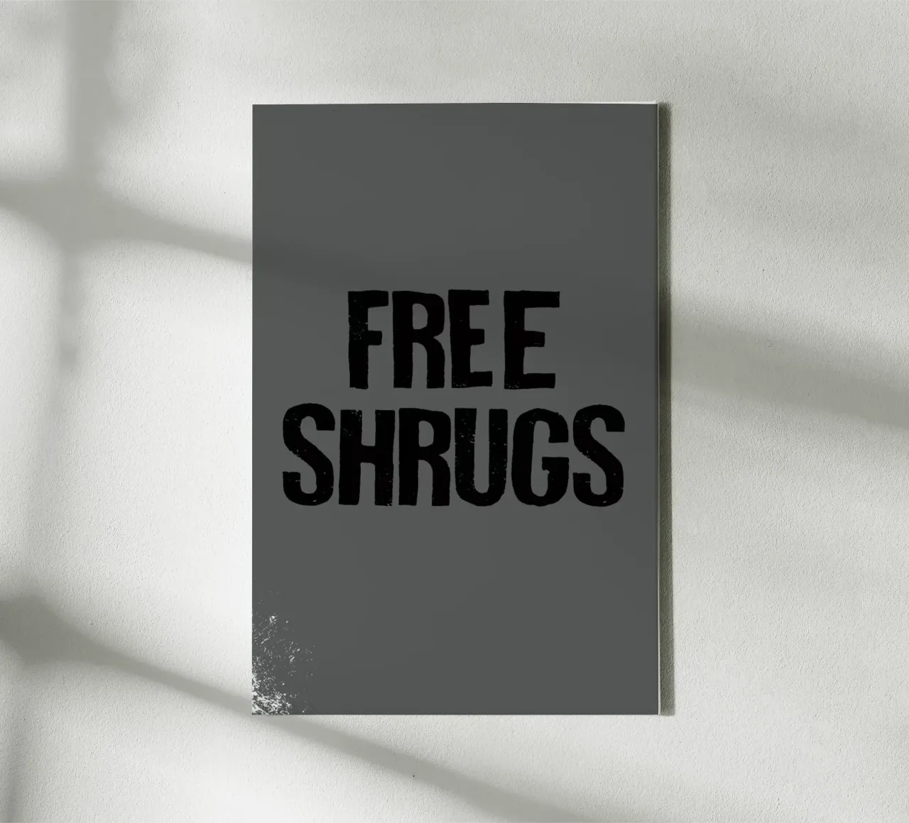 Free Shrugs canvas with Floater frame by LeDieg