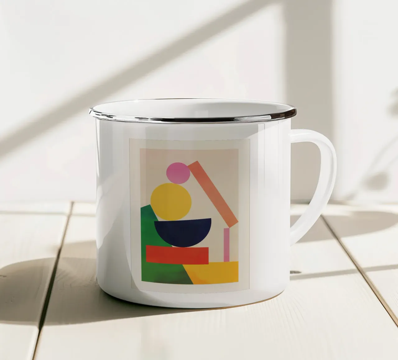 Forme geometriche 119 tazza in smalto da Gaite