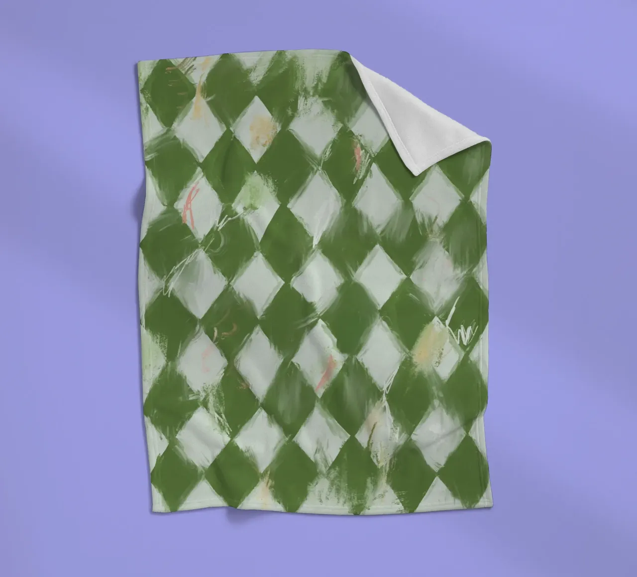 Rombos Verdes coperta in pile da treechild