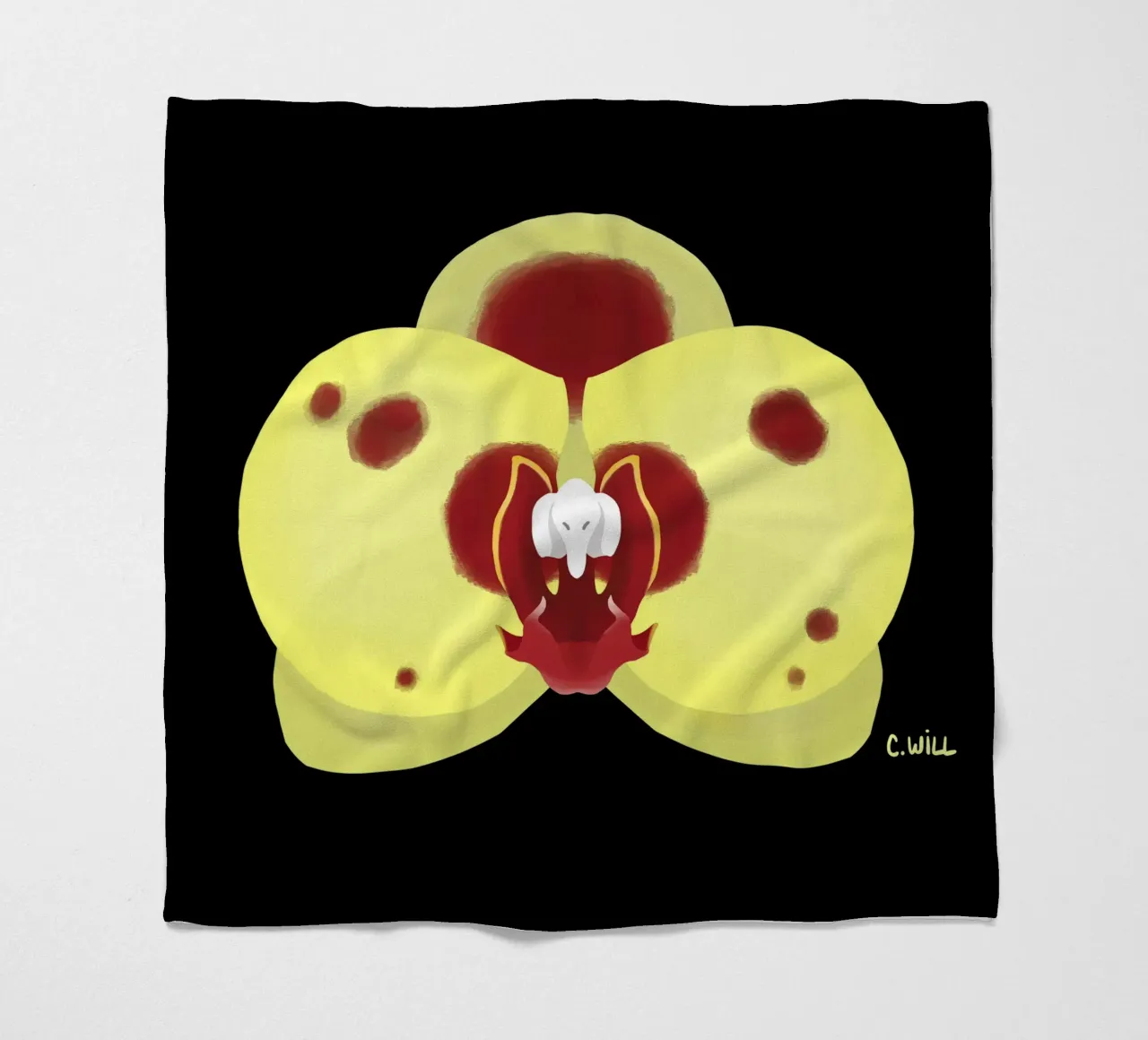 Orchidea elefante coperta in pile da C.WILL