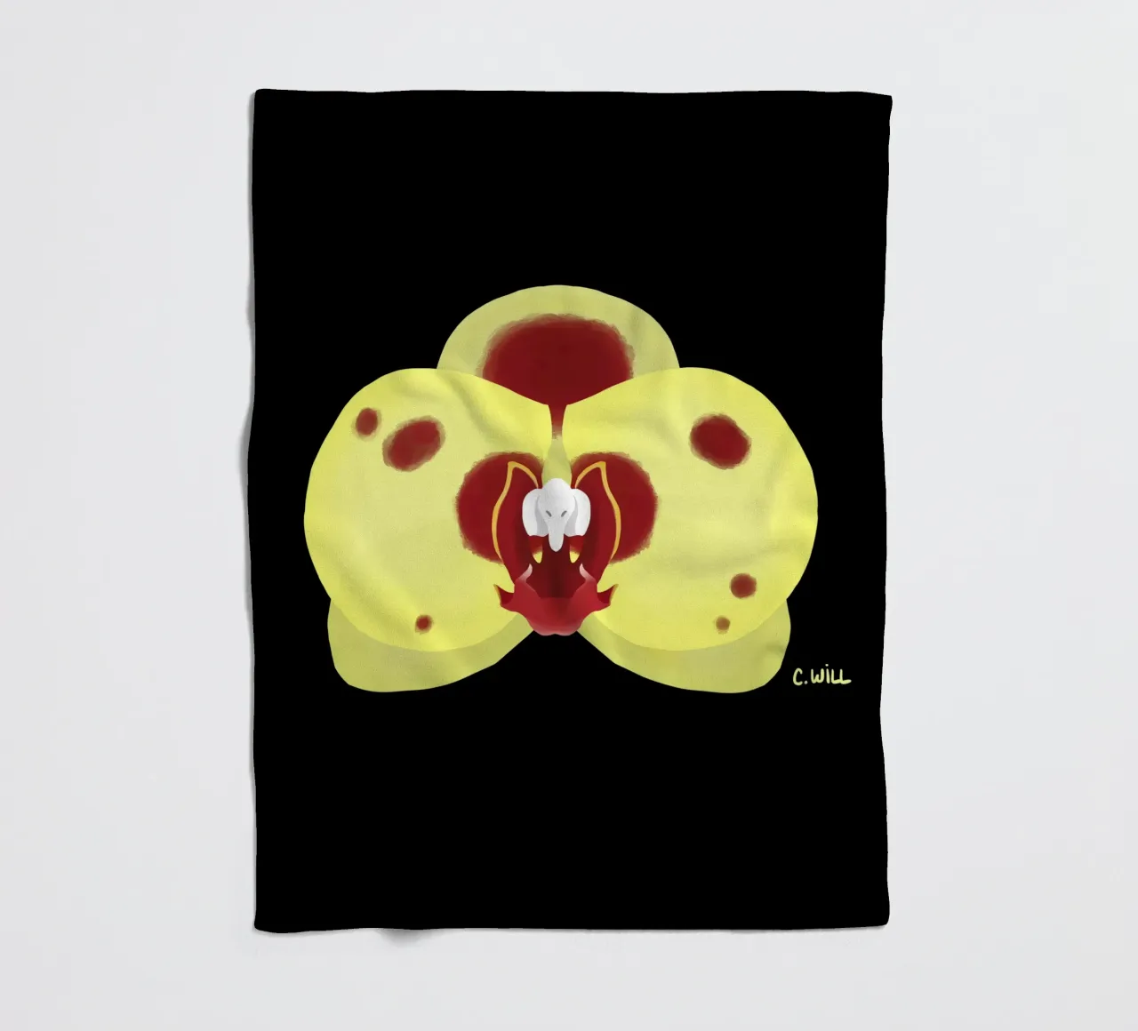 Orchidea elefante coperta in pile da C.WILL