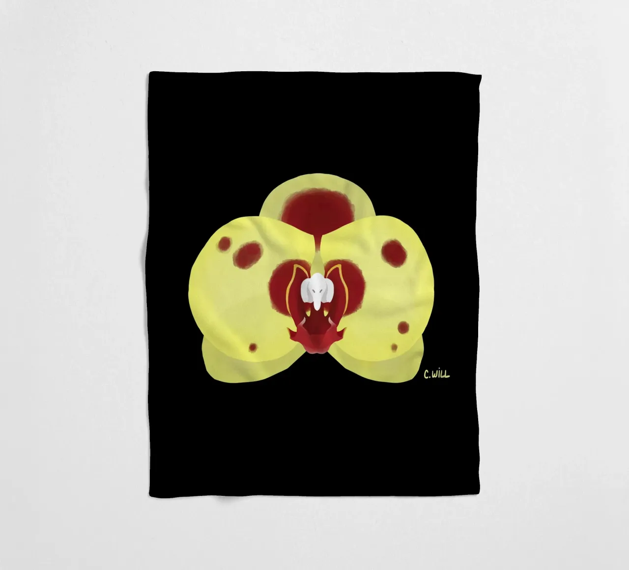 Orchidea elefante coperta in pile da C.WILL