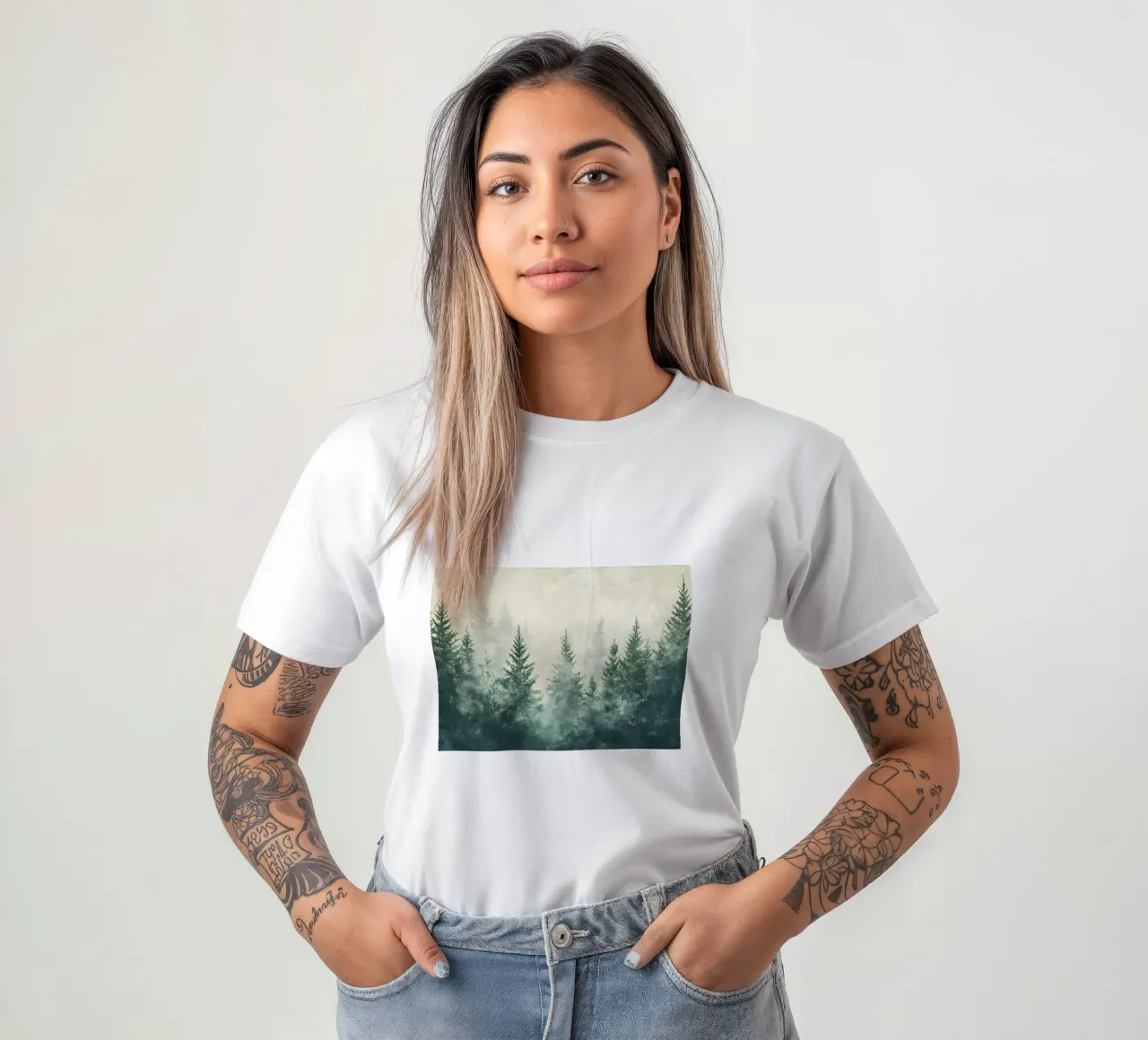 Foresta nebbiosa t-shirt da IamHomeStudio