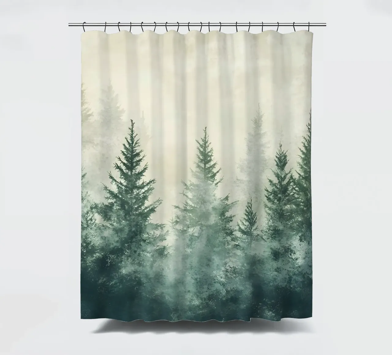 Foresta nebbiosa tenda da doccia da IamHomeStudio