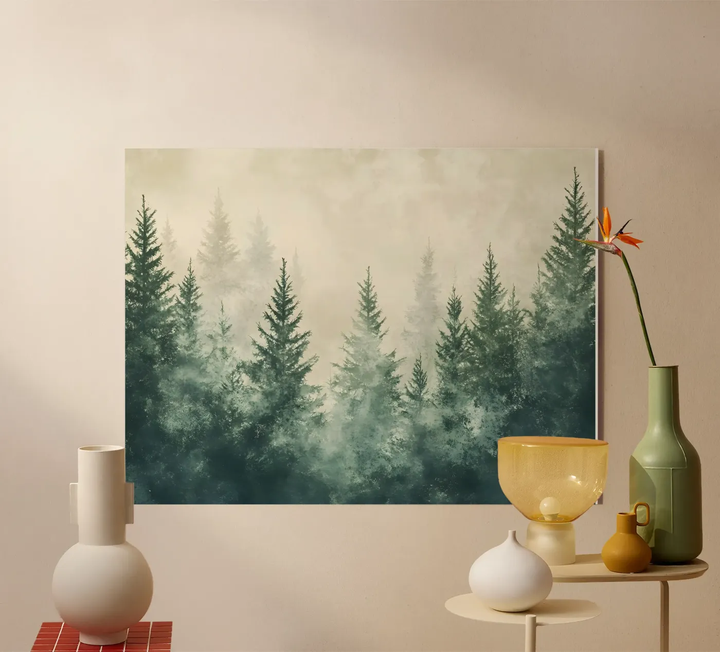 Foresta nebbiosa plexiglass da IamHomeStudio