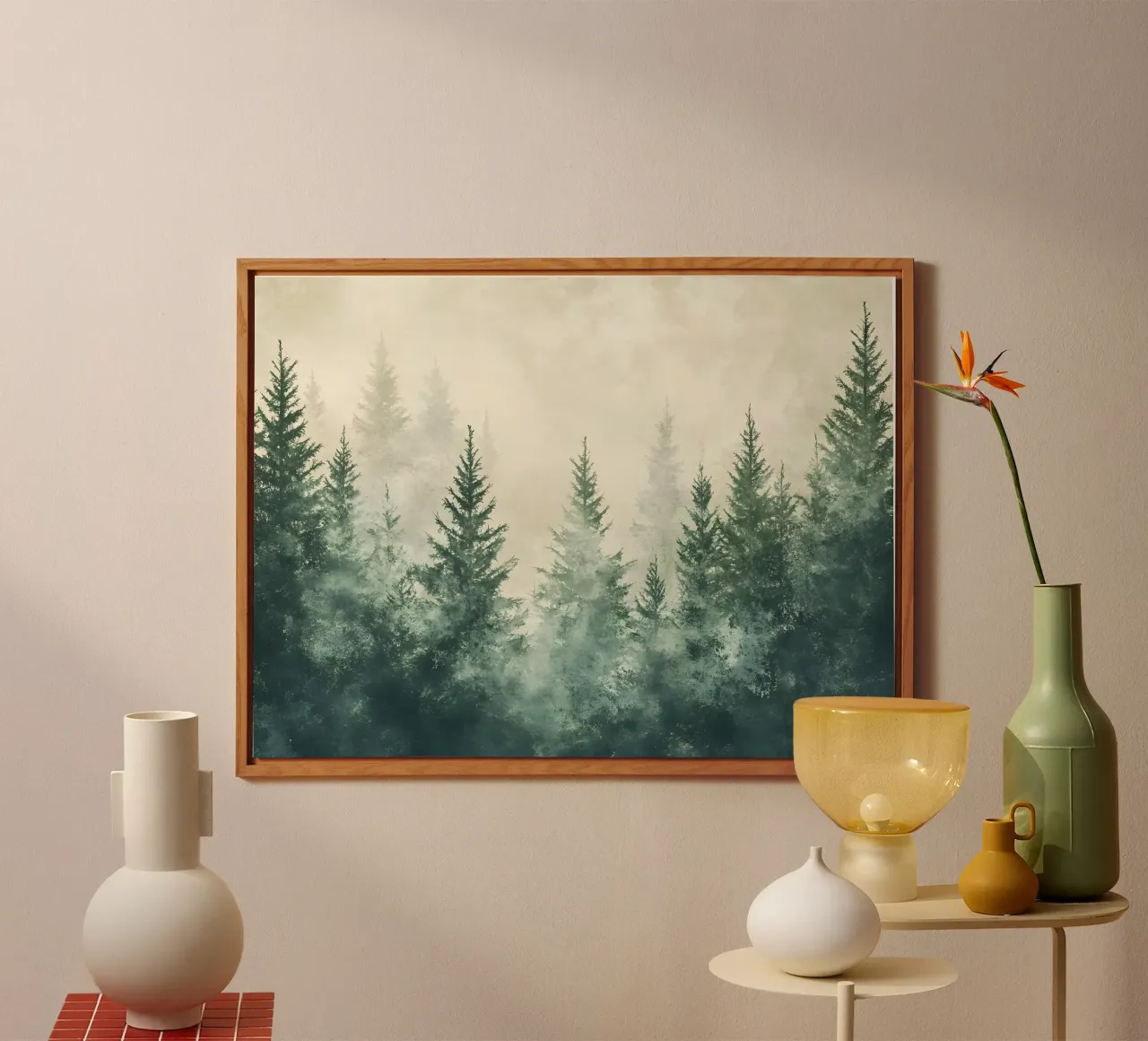 Foresta nebbiosa alluminio dibond da IamHomeStudio