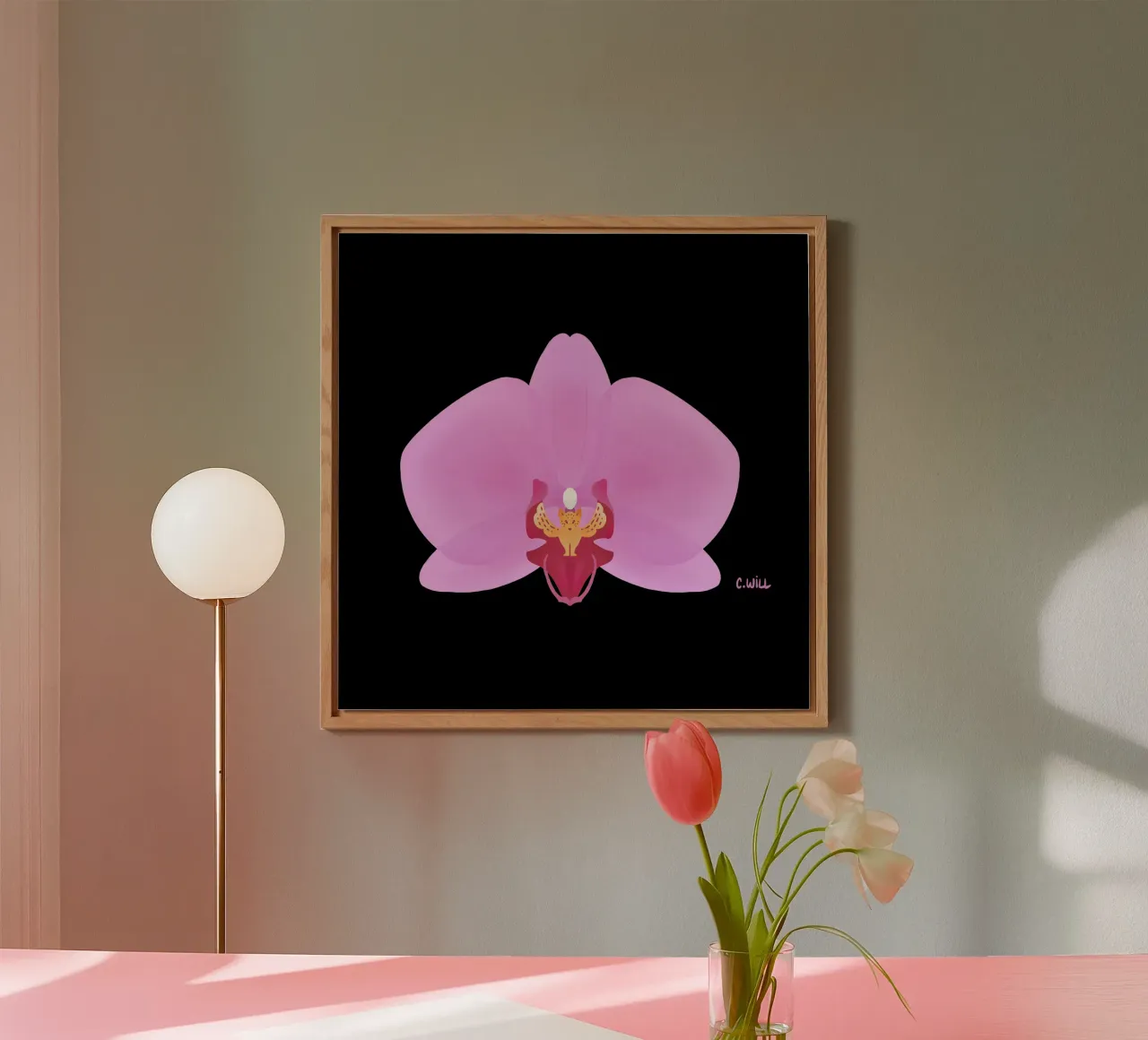 Orchidea tigre alluminio dibond da C.WILL
