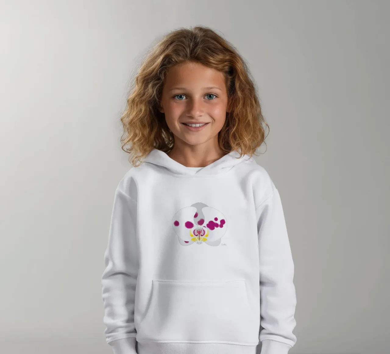 Orchidea lupo felpa bambino con cappuccio da C.WILL