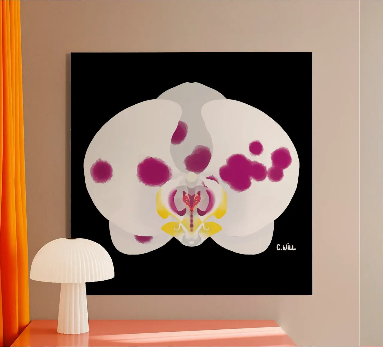 Orchidea lupo plexiglass da C.WILL