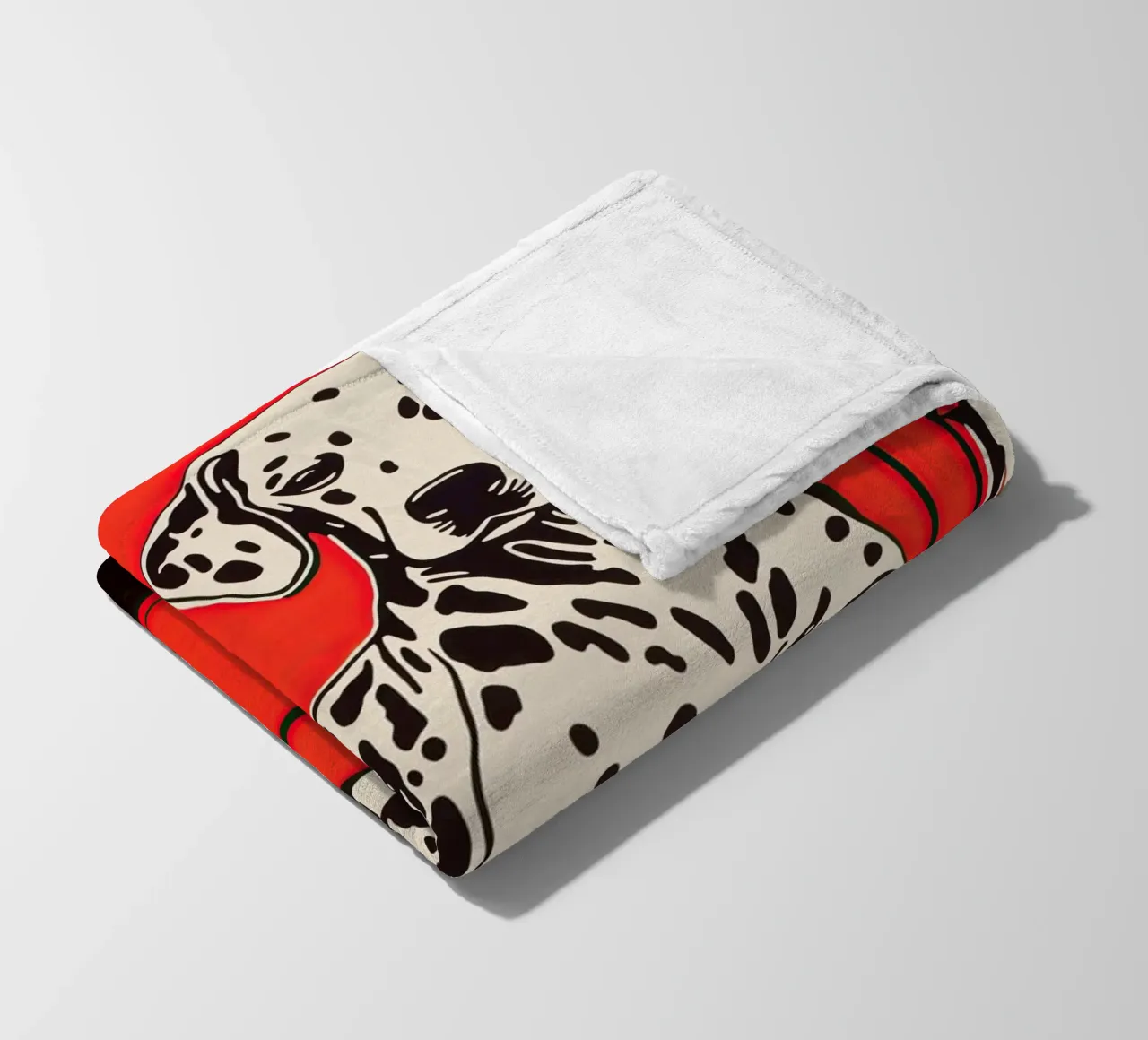 Dalmata su poltrona rossa coperta in pile da Autofocus