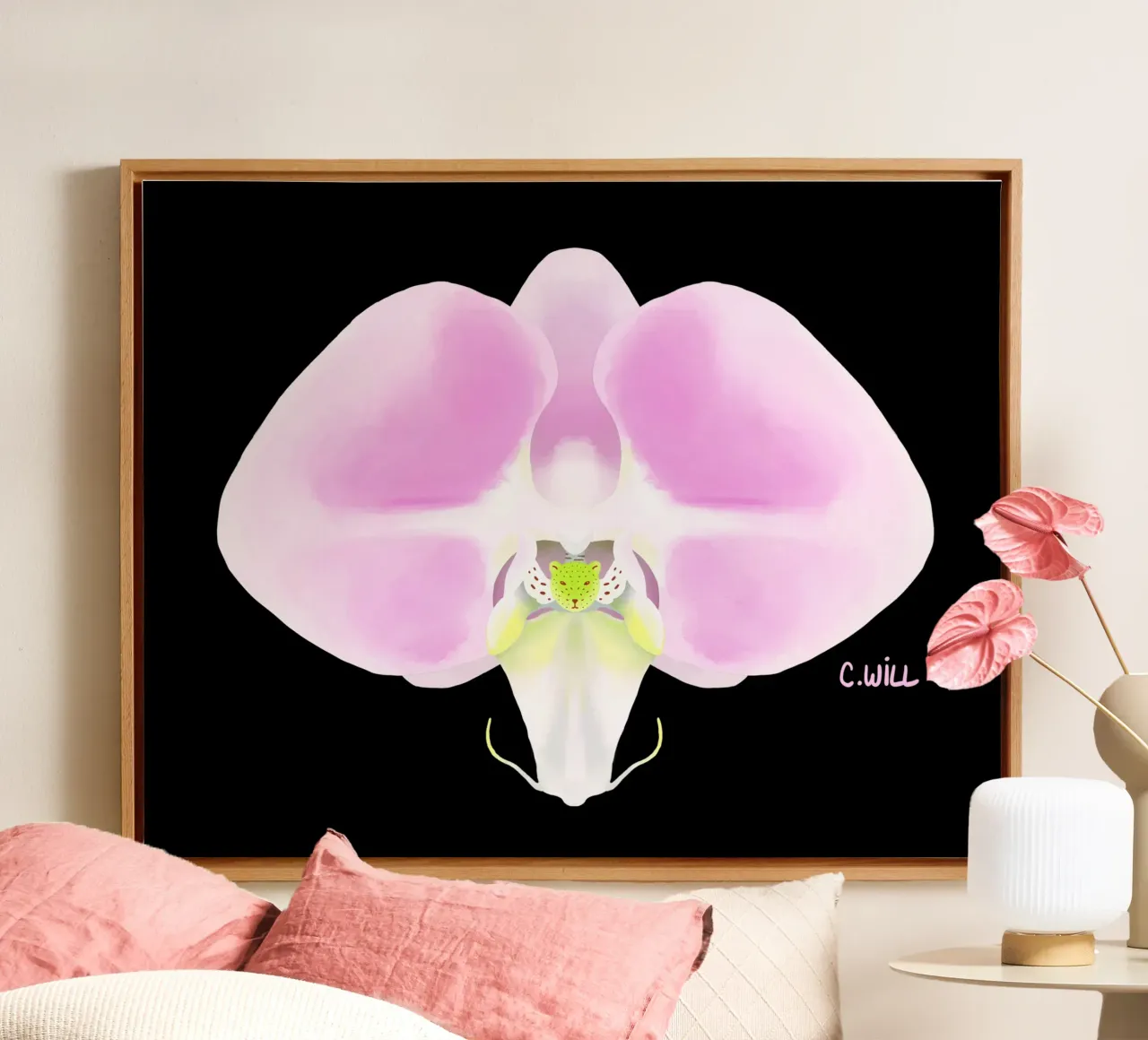 Berenorchis canvas met Baklijst van C.WILL