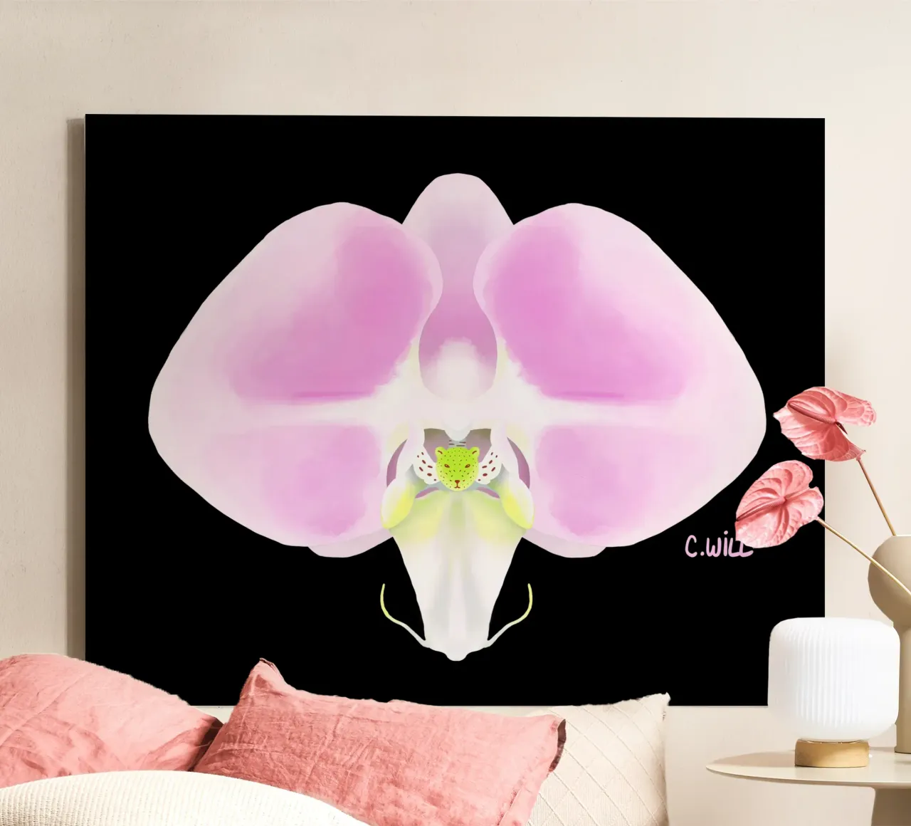 Berenorchis canvas met Baklijst van C.WILL