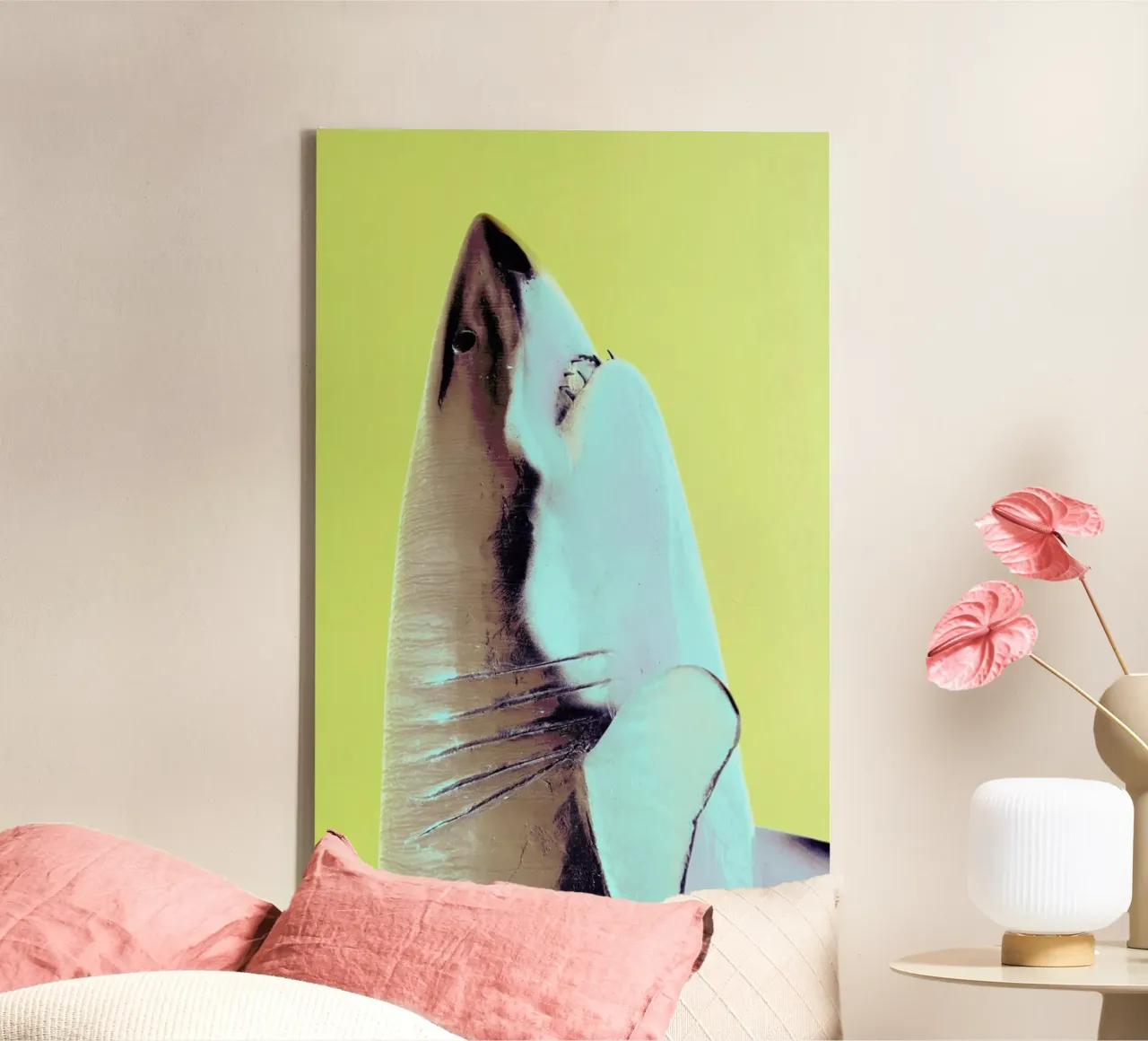 Attack! Yellow canvas met Baklijst van Ballack Art House