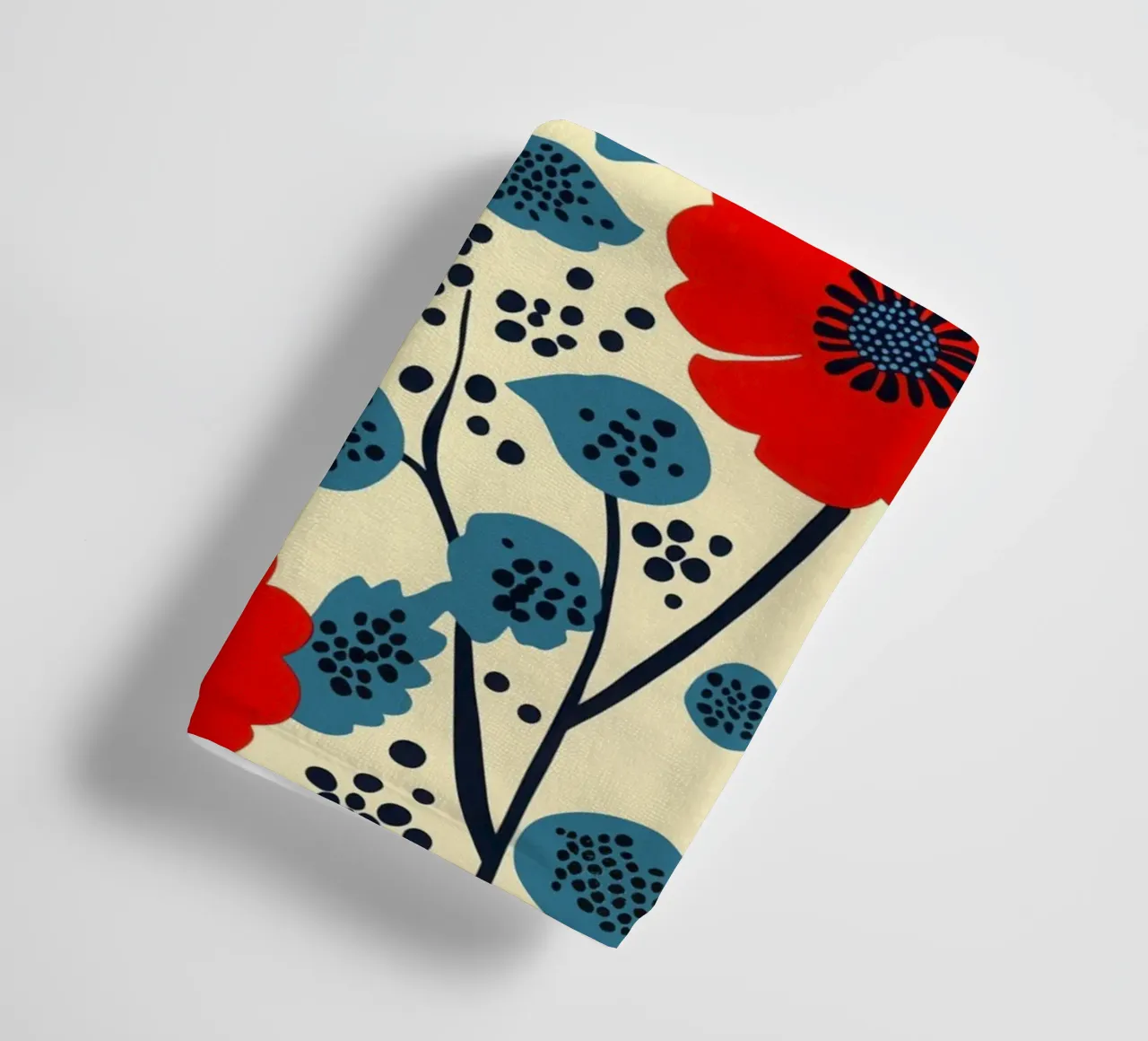 Decorative wild poppy pattern towel by Autofocus