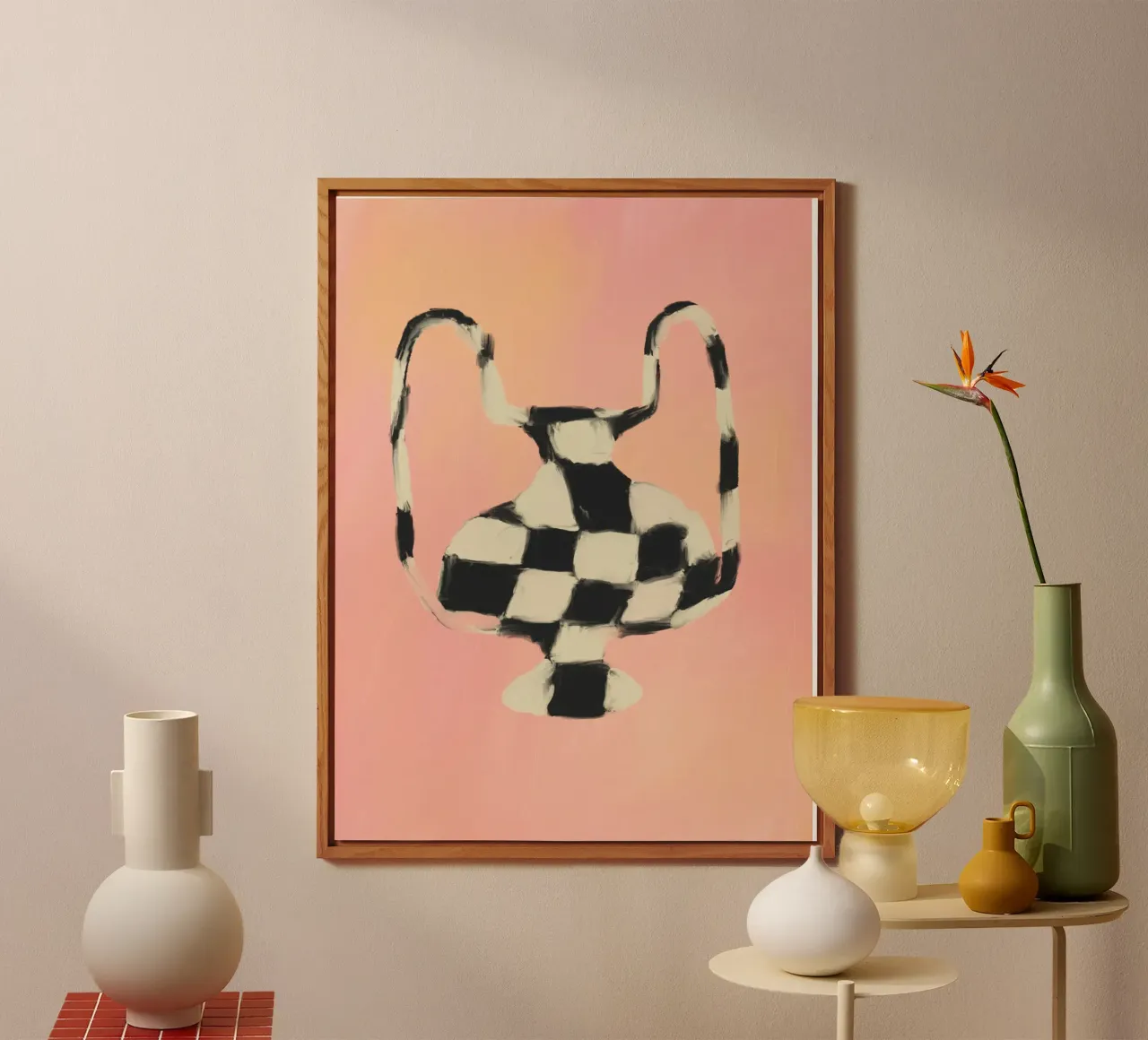 Vase à Carreaux alluminio dibond da treechild