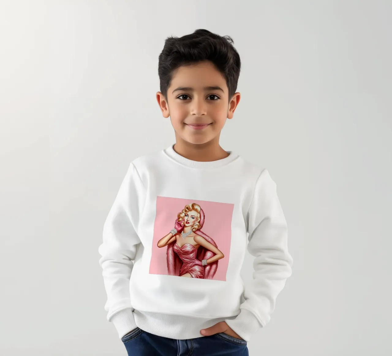 Marilyn Sognando un bianco Natale felpa bambino da ARTOMATIC
