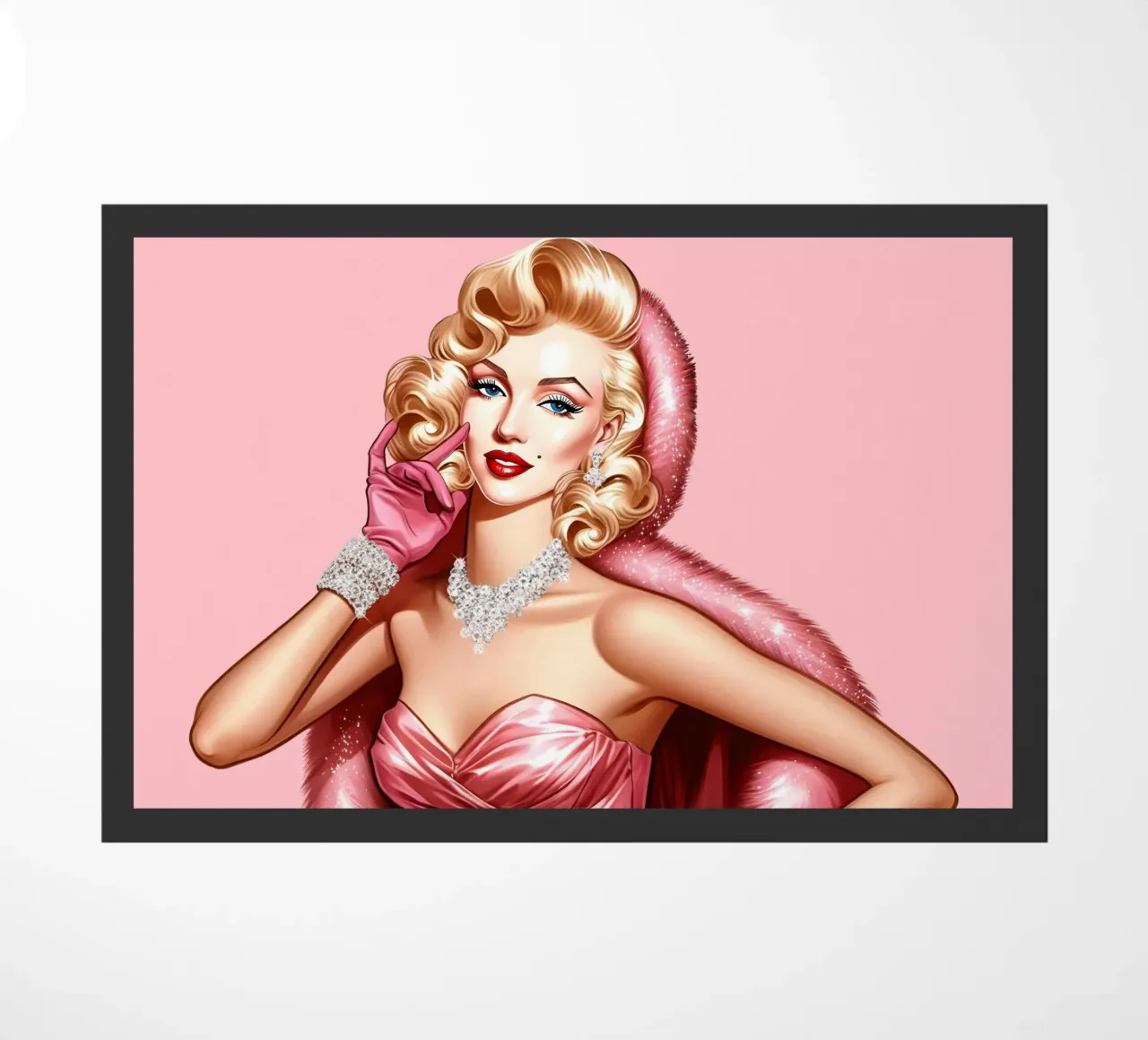 Marilyn Sognando un bianco Natale zerbino da ARTOMATIC