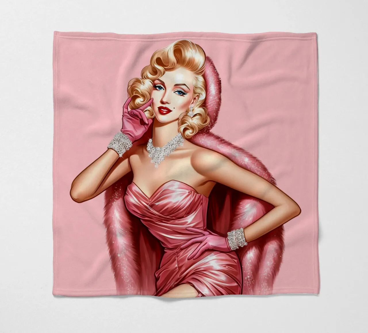 Marilyn Sognando un bianco Natale coperta in pile da ARTOMATIC