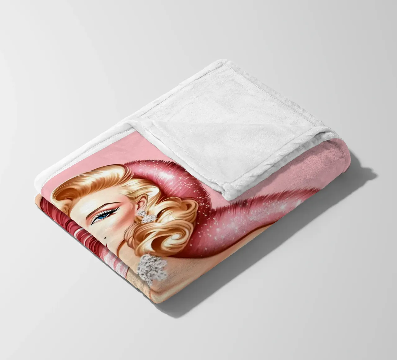 Marilyn Sognando un bianco Natale coperta in pile da ARTOMATIC